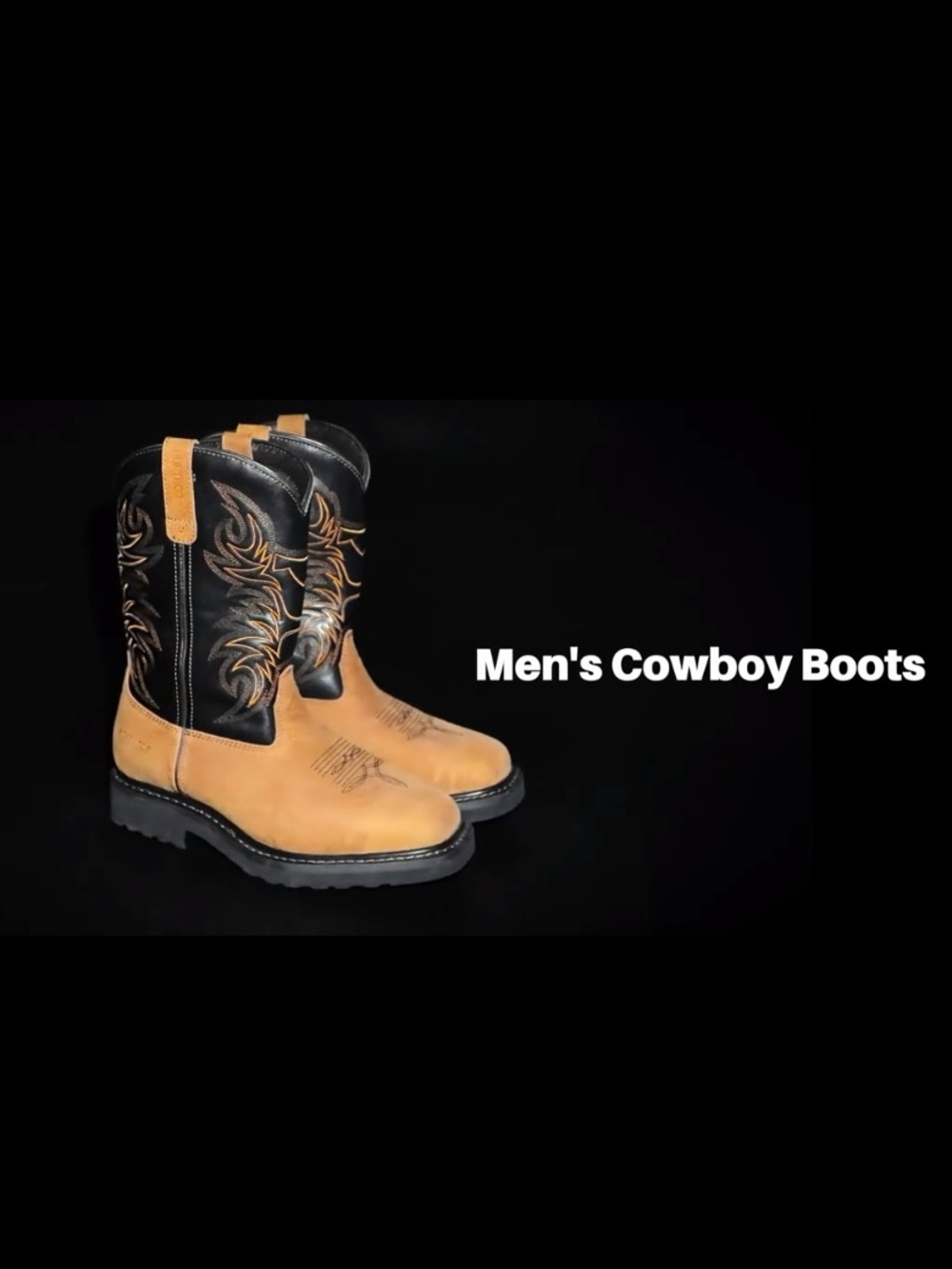 Cowboy Boots for Men with Steel Toe